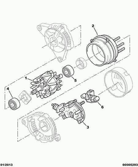 PEUGEOT (DF-PSA) 5720 A4 - Alternator detail: 01 pcs. autospares.lv