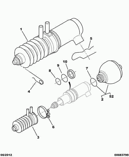 CITROËN 5272.34 - Rear suspension cylinder sphere: 02 pcs. autospares.lv