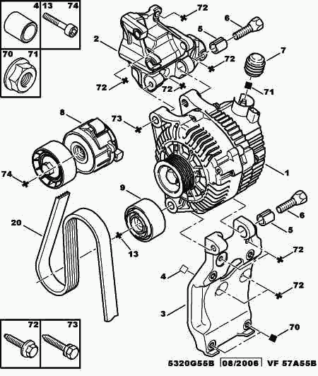 PEUGEOT 5750.XR - V-Ribbed Belt autospares.lv