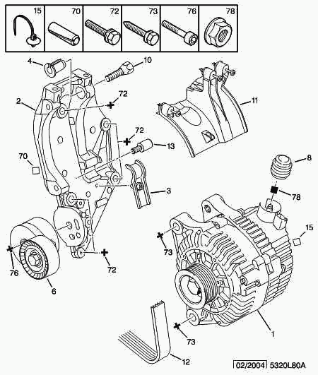 PEUGEOT 5751.A7 - Pulley, v-ribbed belt autospares.lv