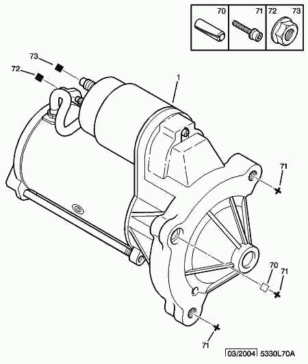 DS 5802 Z5 - Fastening starter motor: 01 pcs. autospares.lv