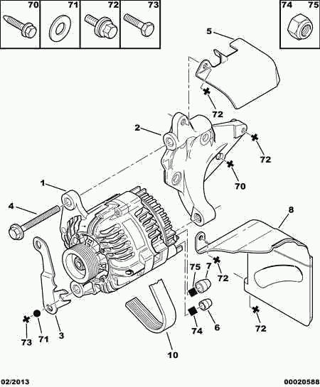 PEUGEOT 5705.1J - Alternator autospares.lv