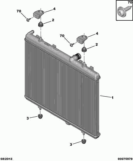 PEUGEOT 1330.Y5 - Cooling radiator: 01 pcs. autospares.lv