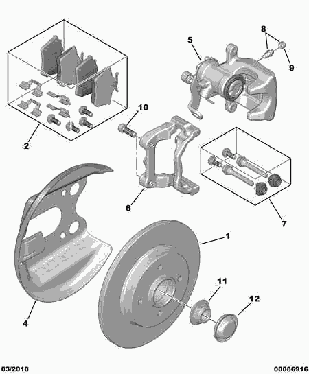 PEUGEOT 4254 46 - Rear brake disc caliper friction pad: 01 pcs. autospares.lv