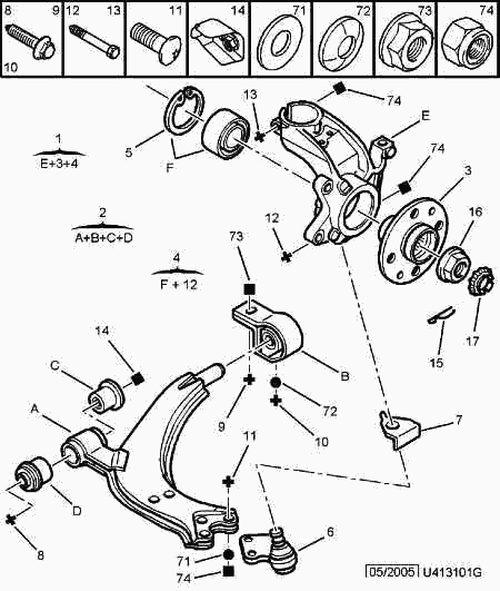 DS 3520 H5 - Front pivots and hubs-hub bearing: 01 pcs. autospares.lv