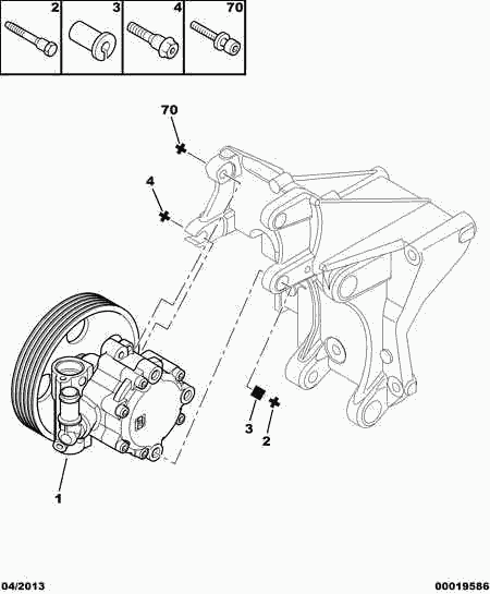 PEUGEOT 4007.7A - Power steering pump: 01 pcs. autospares.lv