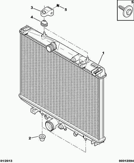 PEUGEOT 1330.63 - Cooling radiator: 01 pcs. autospares.lv