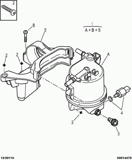 PEUGEOT 1901 73 - Strainer filter priming pump: 01 pcs. autospares.lv