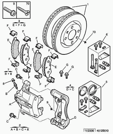 CITROËN (DF-PSA) 4400 R6 - Front brakes disc caliper friction pad: 01 pcs. autospares.lv