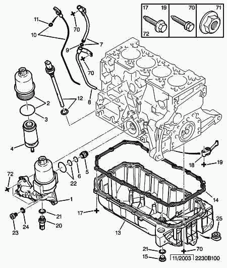 CITROËN 1103.J1 - Engine oil sump filter probe: 01 pcs. autospares.lv