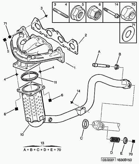 PEUGEOT 1731.HV - Front catalytic exhaust manifold: 01 pcs. autospares.lv