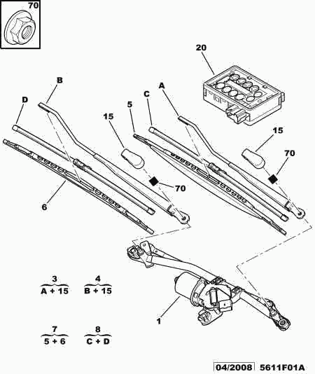 PEUGEOT (DF-PSA) 6426 TX - Windscreen wiper motor - conrod assy: 01 pcs. autospares.lv