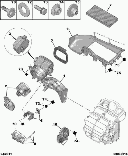 PEUGEOT 6447 LZ - Filter, interior air autospares.lv