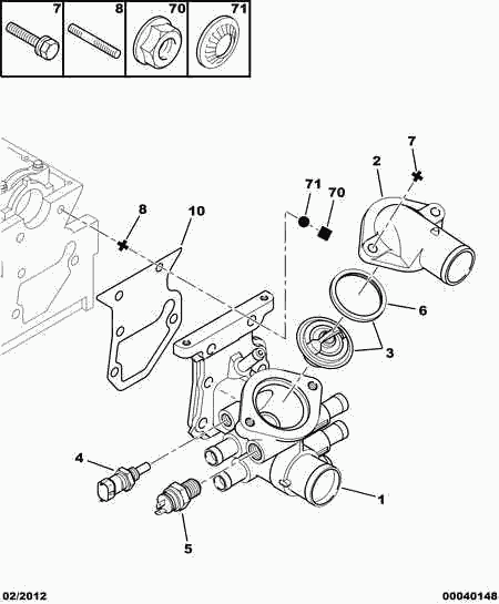 PEUGEOT 1338.C7 - Outlet tank switch probe: 01 pcs. autospares.lv