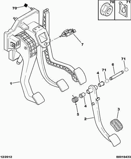 Daco 4510 20 - Brake pedal toe board assy contact switc: 02 pcs. autospares.lv