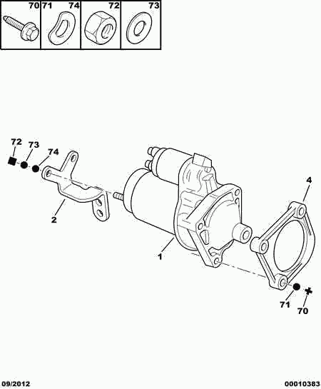 PEUGEOT 5802.Y9 - Fastening starter motor: 01 pcs. autospares.lv