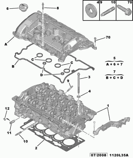 PEUGEOT 0249.F4 - Cylinder head - cover: 01 pcs. autospares.lv