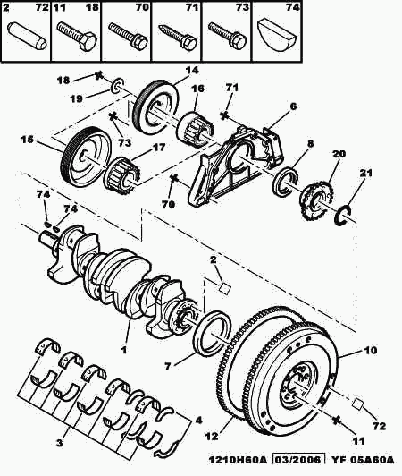 PEUGEOT (DF-PSA) 0515 R5 - Belt Pulley, crankshaft autospares.lv