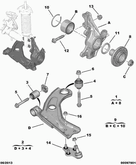 Opel 98 034 340 80 - Front pivots and hubs-hub bearing: 02 pcs. autospares.lv