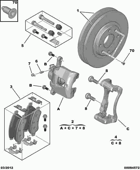 PEUGEOT (DF-PSA) 16 086 913 80 - Front brakes disc caliper friction pad: 01 pcs. autospares.lv