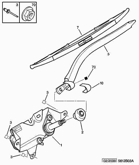 DS 6423 94 - Rear window wiper: 01 pcs. autospares.lv