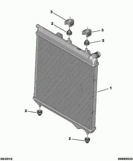 PEUGEOT 1330.E6 - Cooling radiator: 01 pcs. autospares.lv