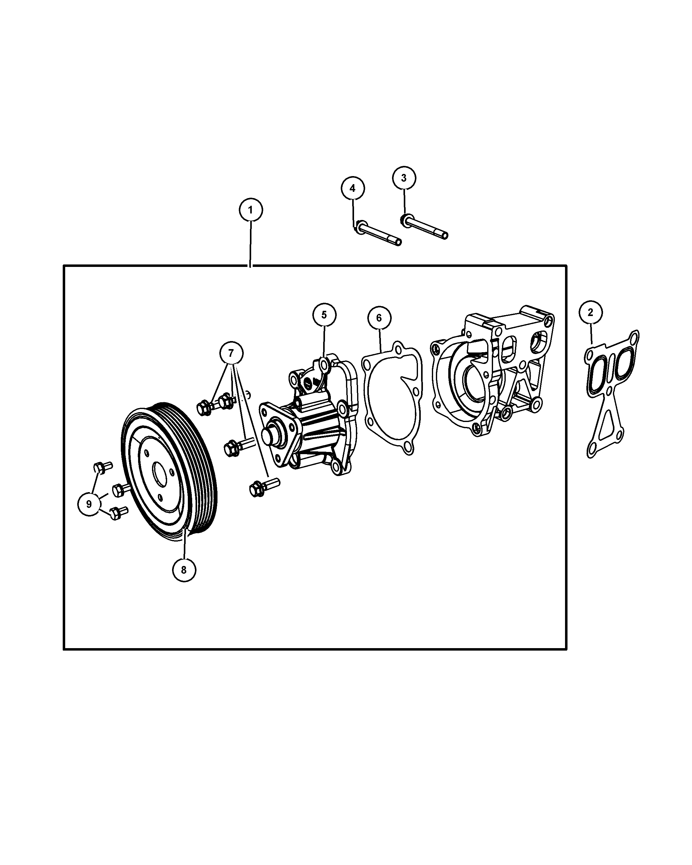 PEUGEOT 5047 138AB - Water pump and related parts 2.0l [ecn] 2.4l [ed3]: 1 pcs. autospares.lv