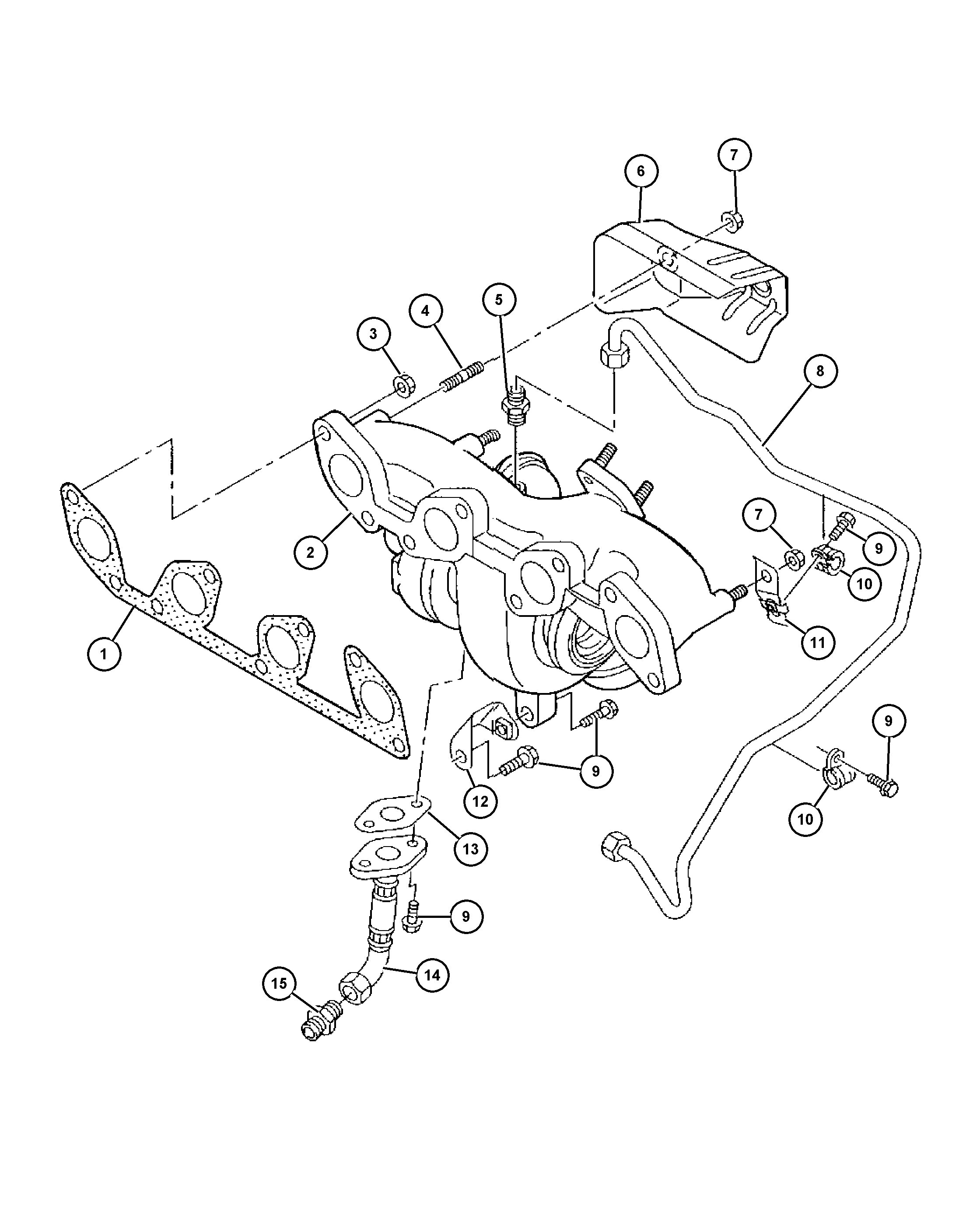 Dodge 68000 633AA - Exhaust manifold and turbo charger 2.0l diesel [ecd]: 1 pcs. autospares.lv