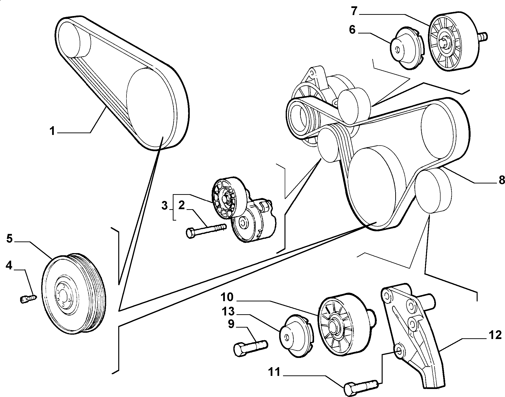 IVECO 46514222 - Various controls (belts and pulleys) (var.: 1/rev.: 0): 01 pcs. autospares.lv