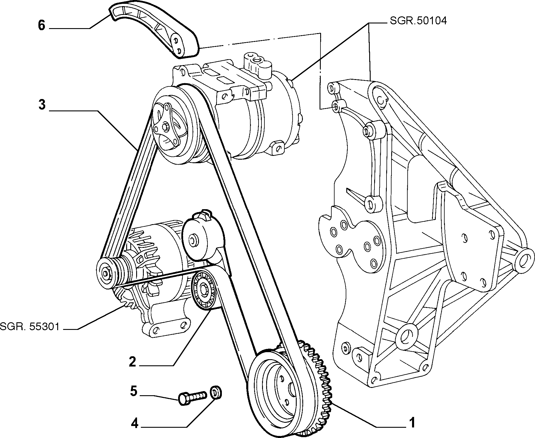 FIAT 71753672 - Various controls (belts and pulleys) (var.: 2/rev.: 0): 01 pcs. autospares.lv