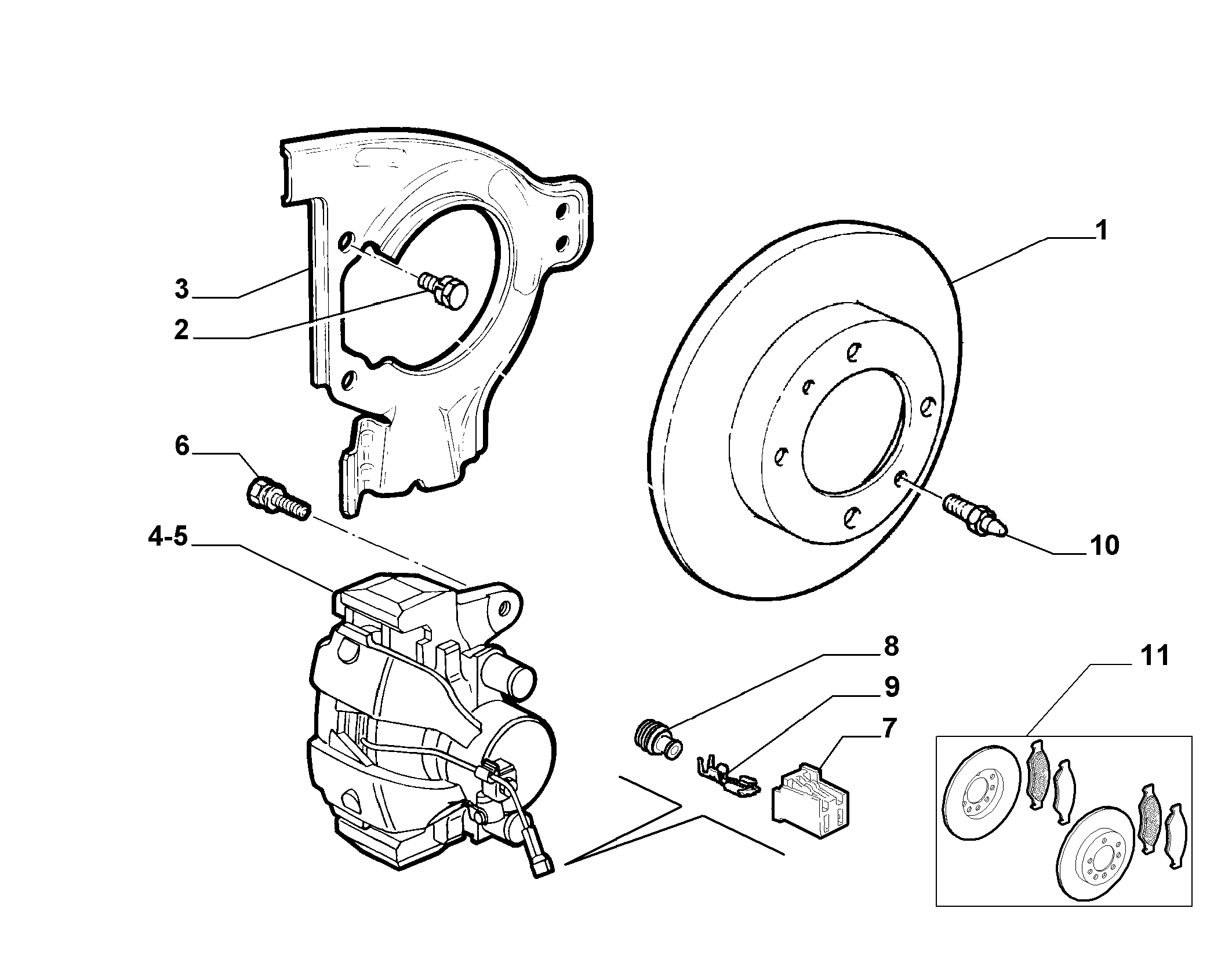 FIAT 71738373 - Front wheel brakes (var.: 1/rev.: 0): 02 pcs. autospares.lv