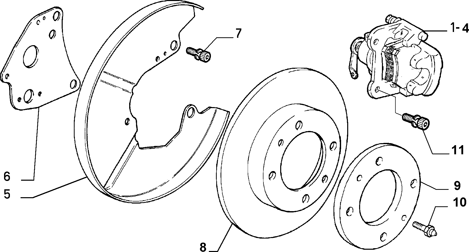 Autobianchi 4136475 - Rear wheel brakes (var.: 1/rev.: 0): 02 pcs. autospares.lv