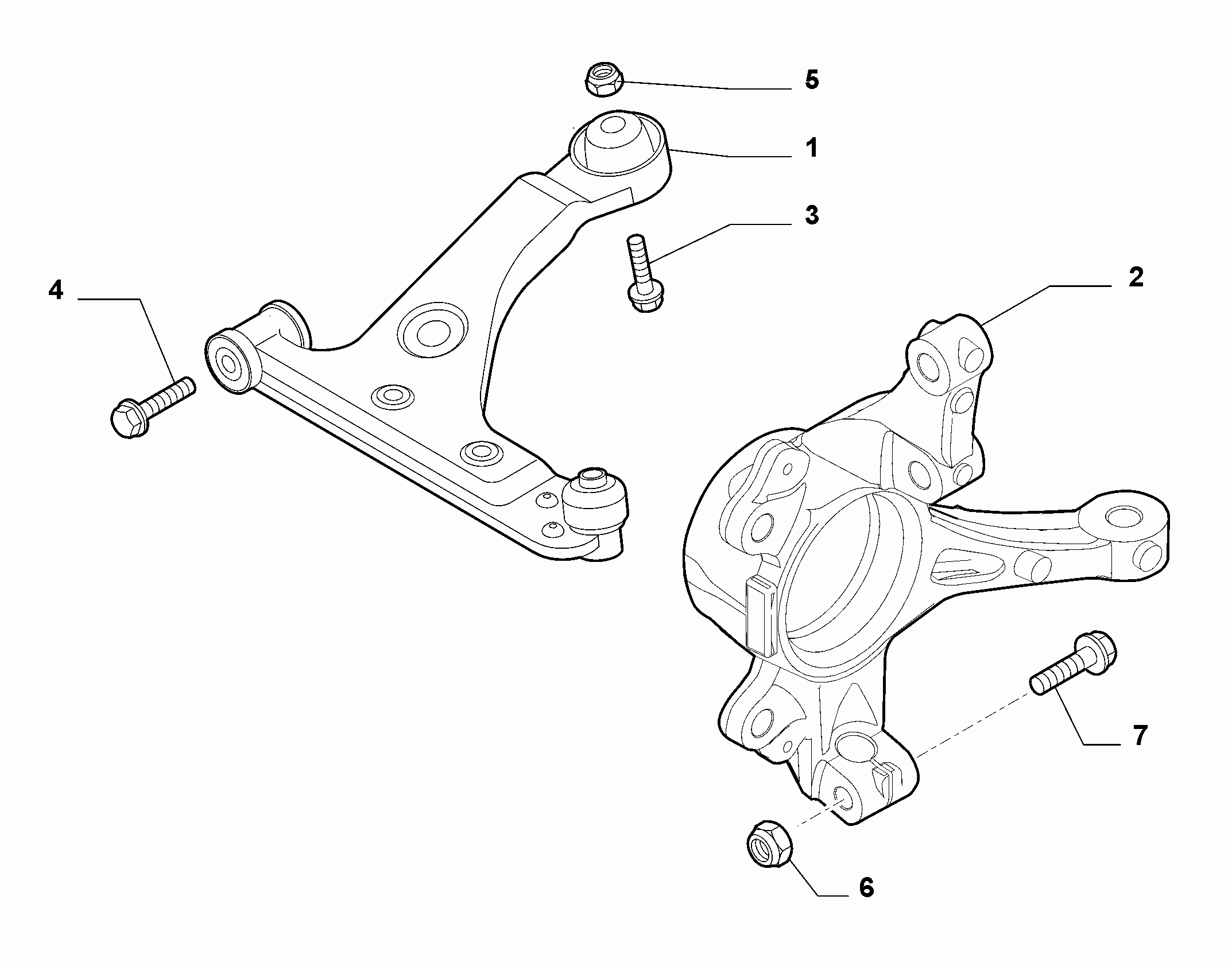 FIAT 51895366 - Swing arms and mountings (var.: 1/rev.: 0): 1 pcs. autospares.lv