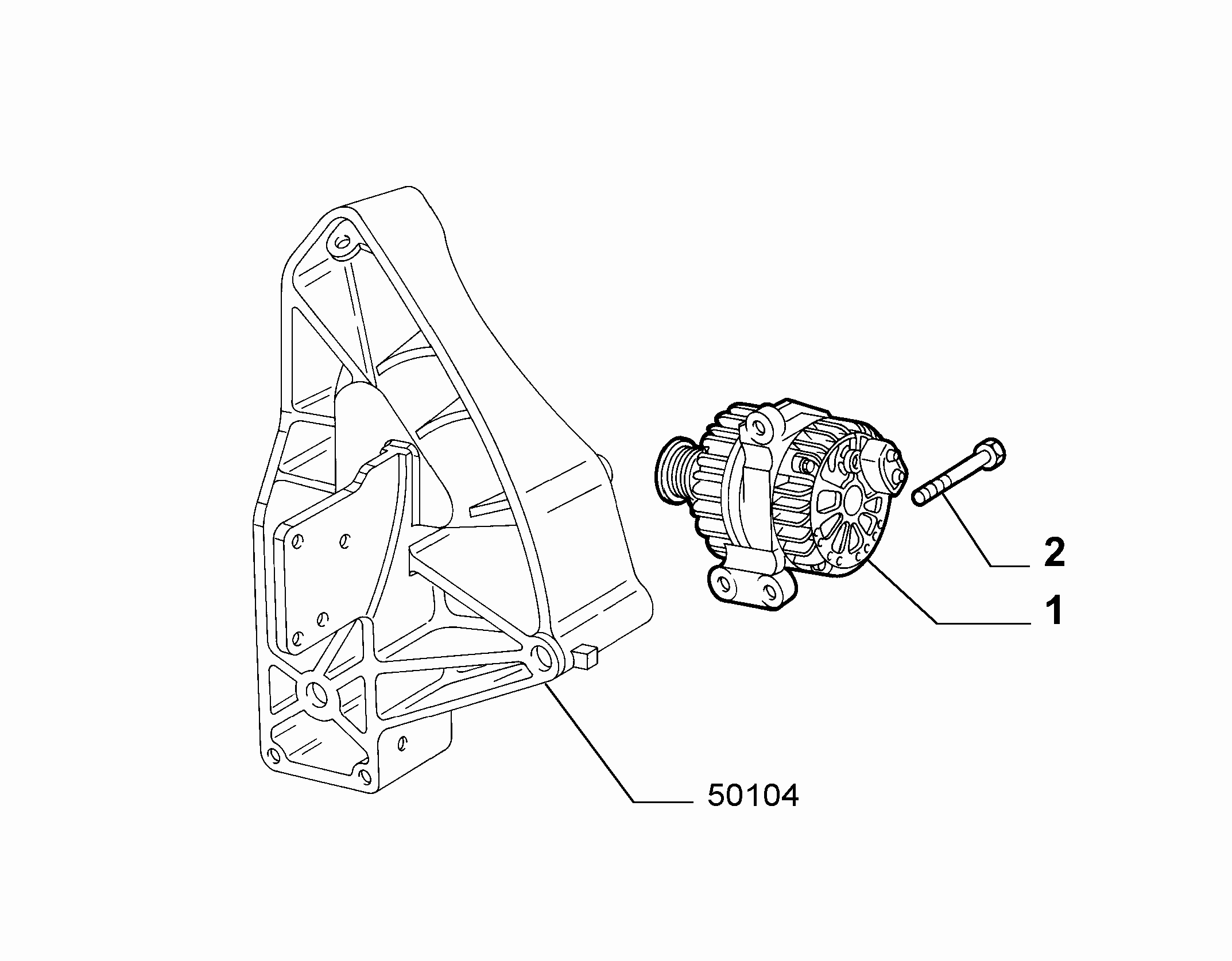 Alfa Romeo 51859039 - Alternator and mounting (var.: 5/rev.: 0): 01 pcs. autospares.lv