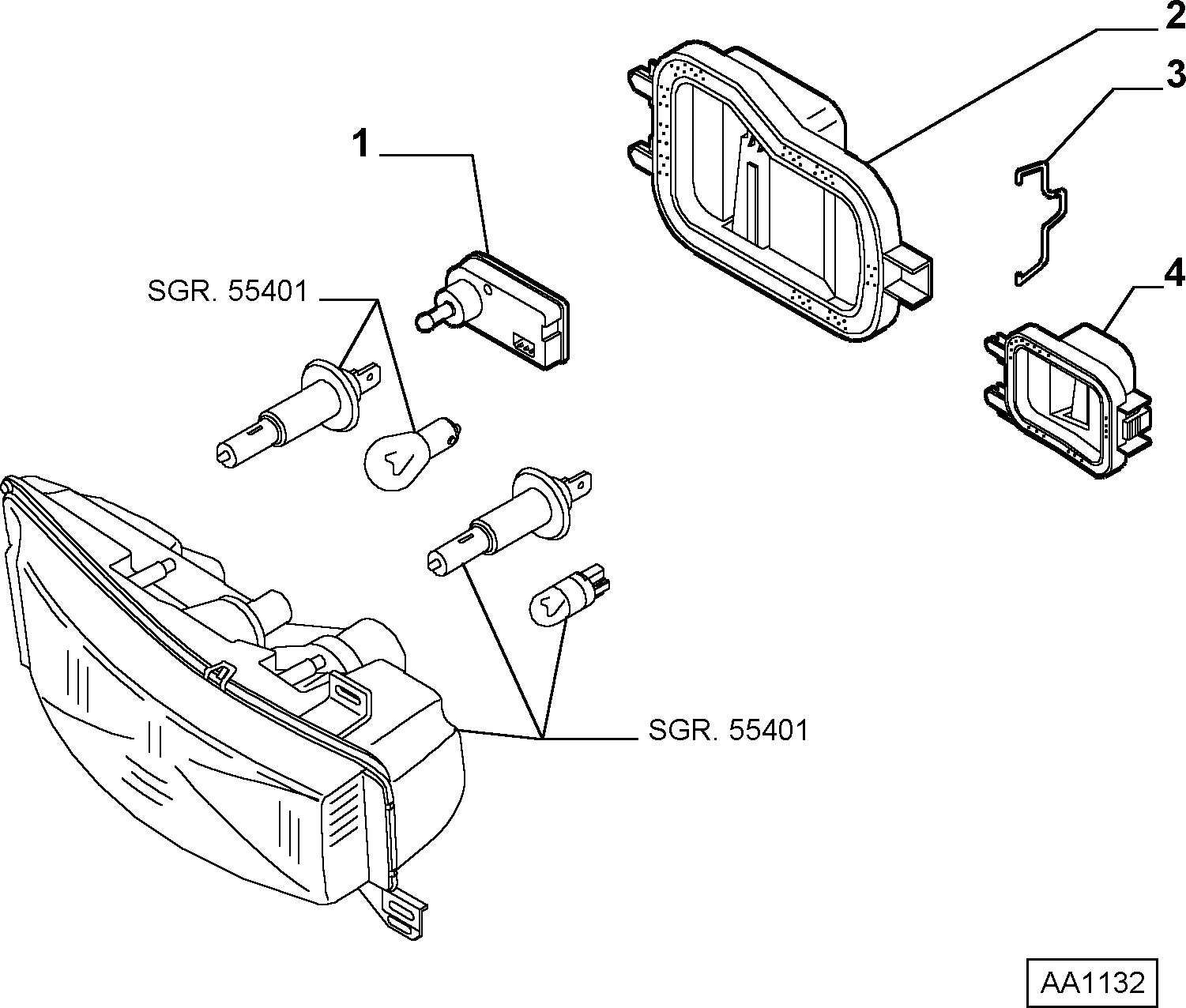 AUDI 9948397 - 46780797 - headlamp lh (var.: 1/rev.: 0), (pnc:1; №1): 01 pcs. autospares.lv