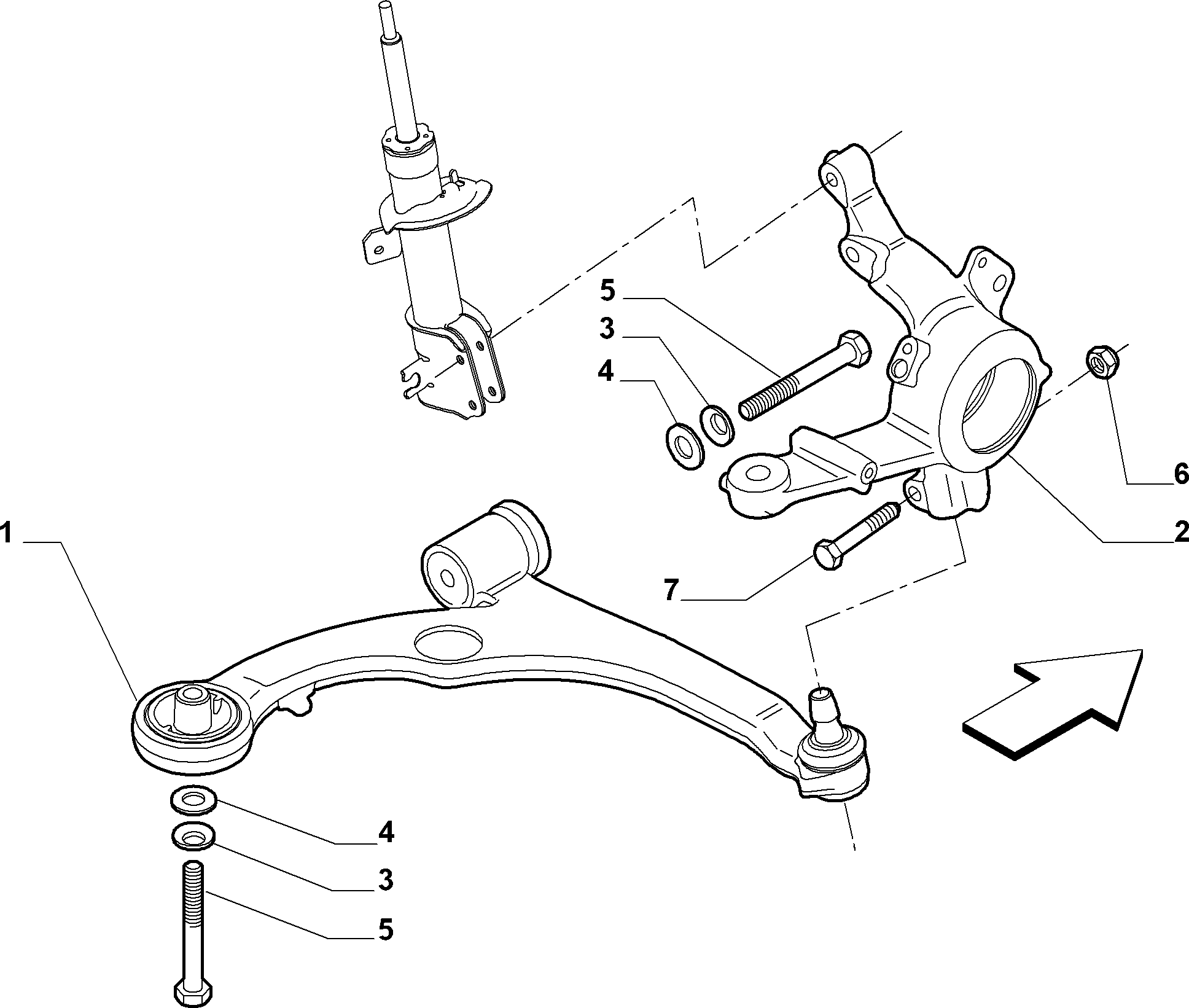 FIAT / LANCIA 51827736 - Front suspension (var.: 1/rev.: 0): 01 pcs. autospares.lv