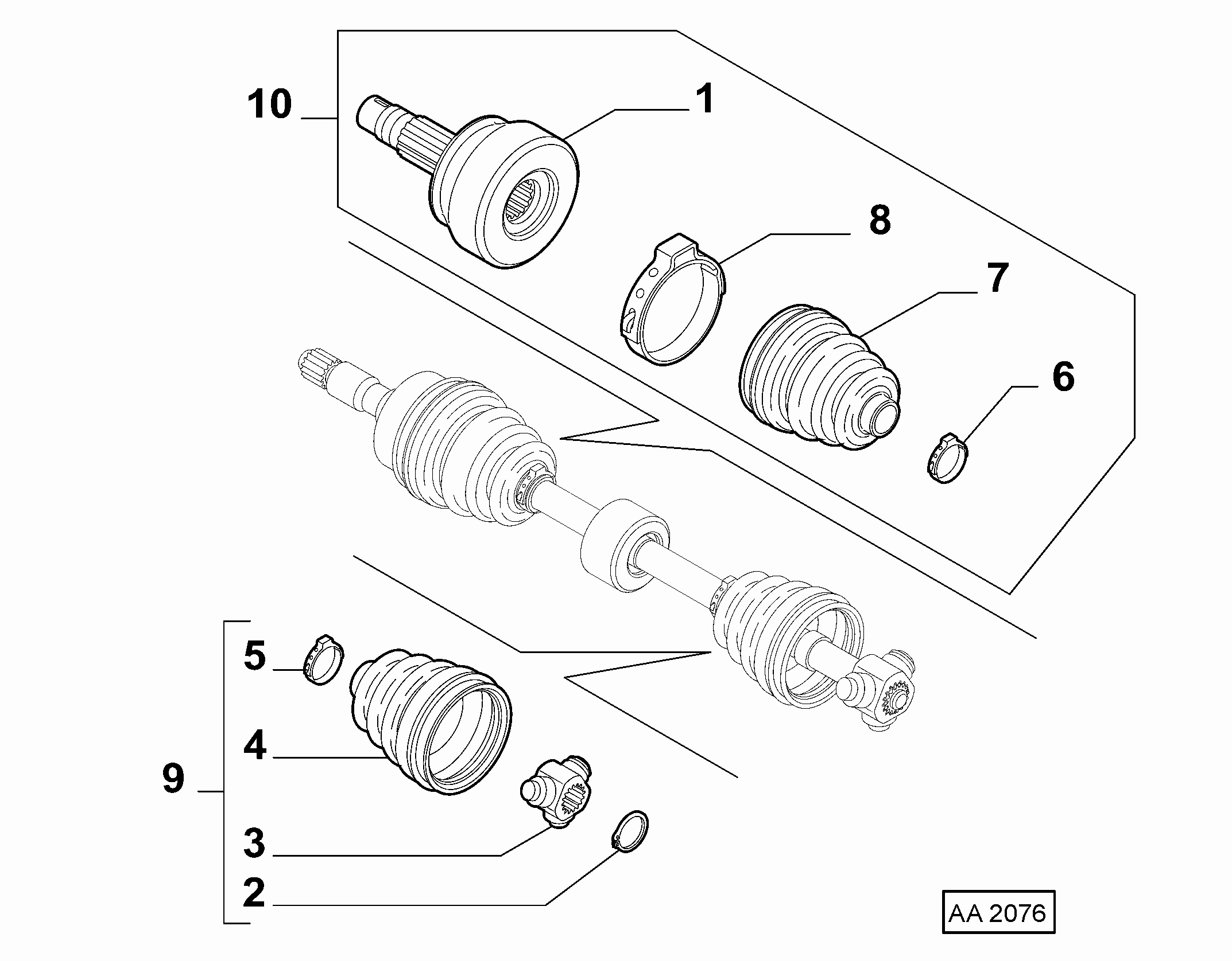 FIAT 46307067 - 46307898 - shaft lh (var.: 1/rev.: 0), (pnc:1; №1): 01 pcs. autospares.lv