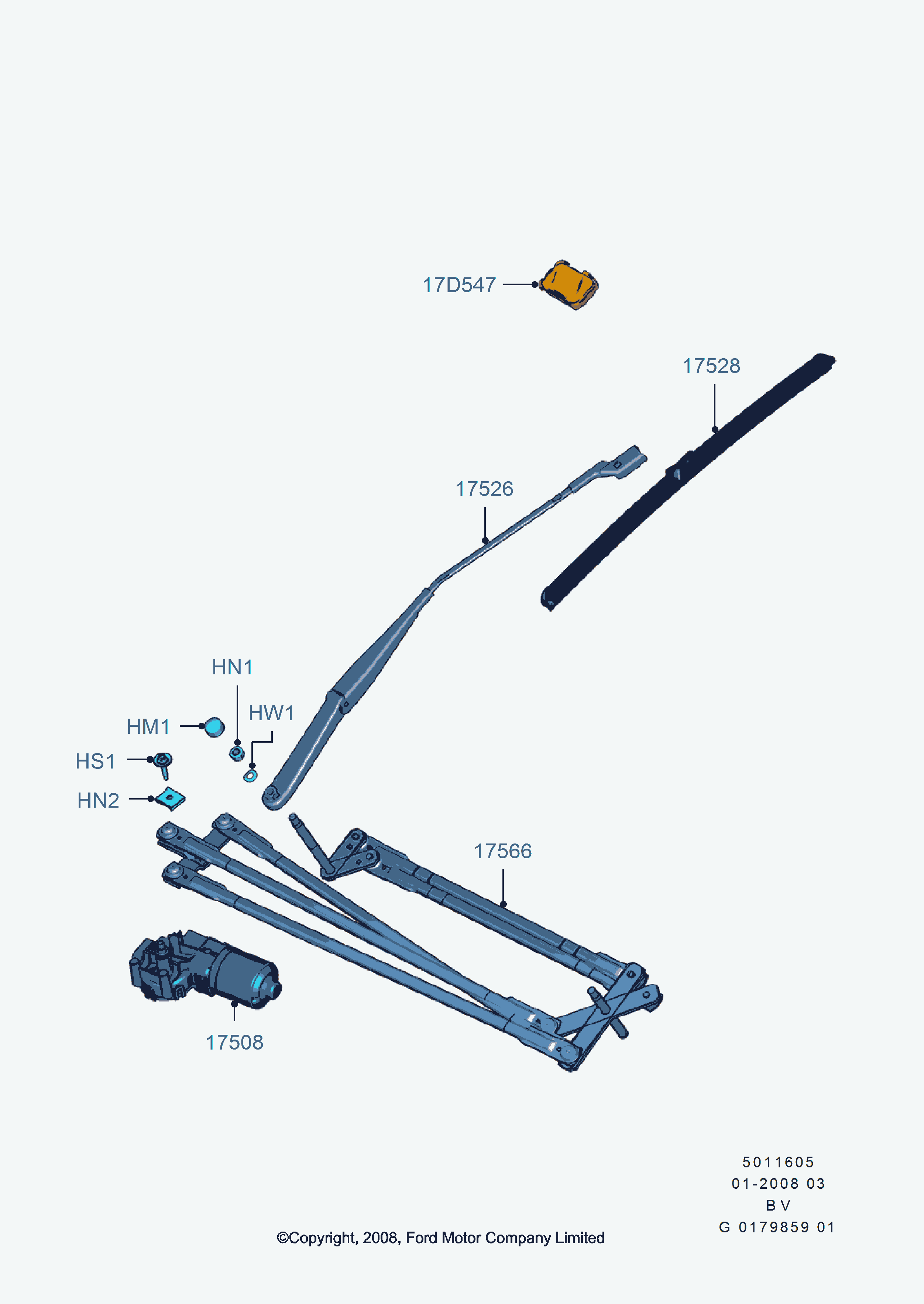 FORD 1 537 086 - Windscreen wiper: 1 pcs. autospares.lv