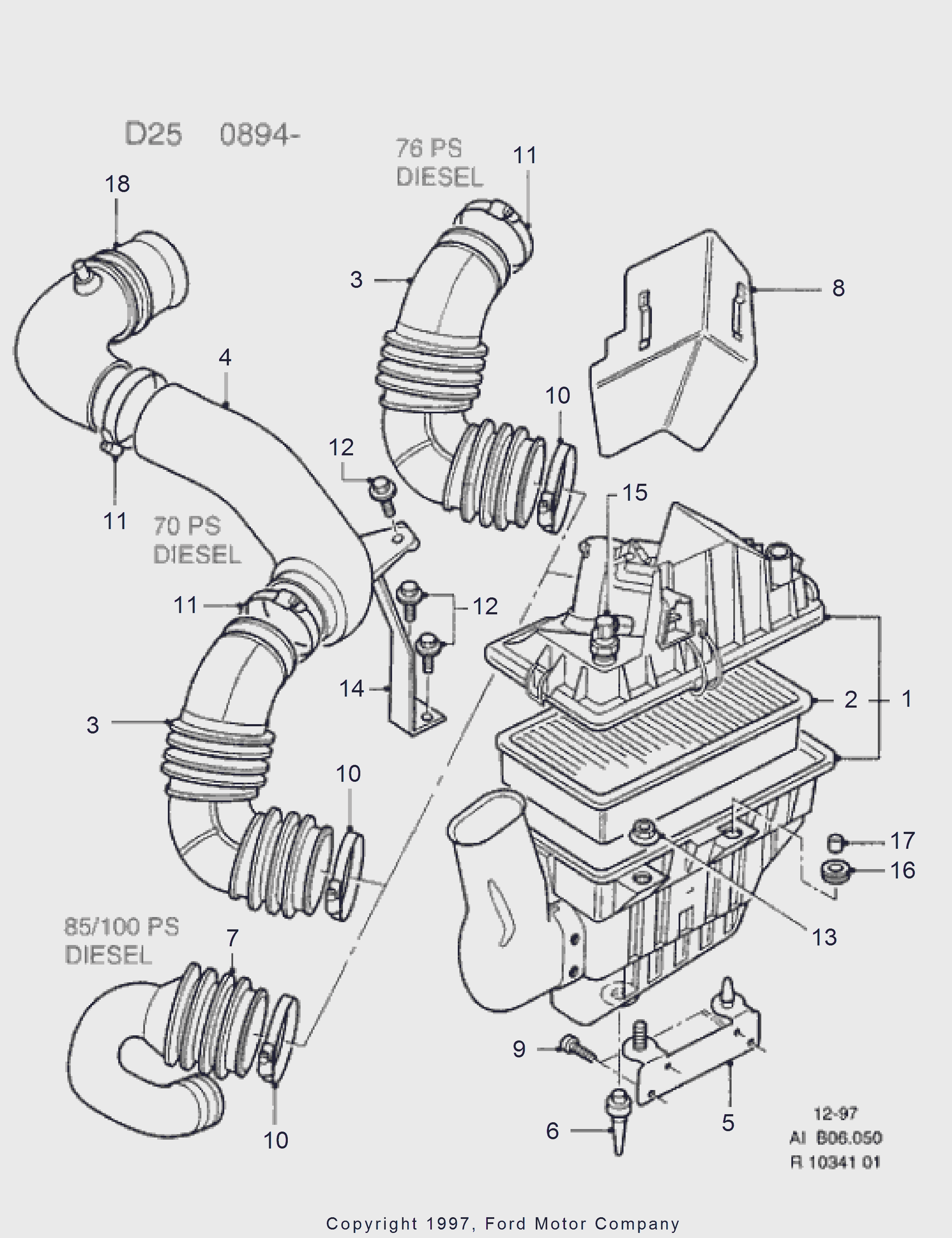 FORD 6 610 580 - Air cleaner: 1 pcs. autospares.lv