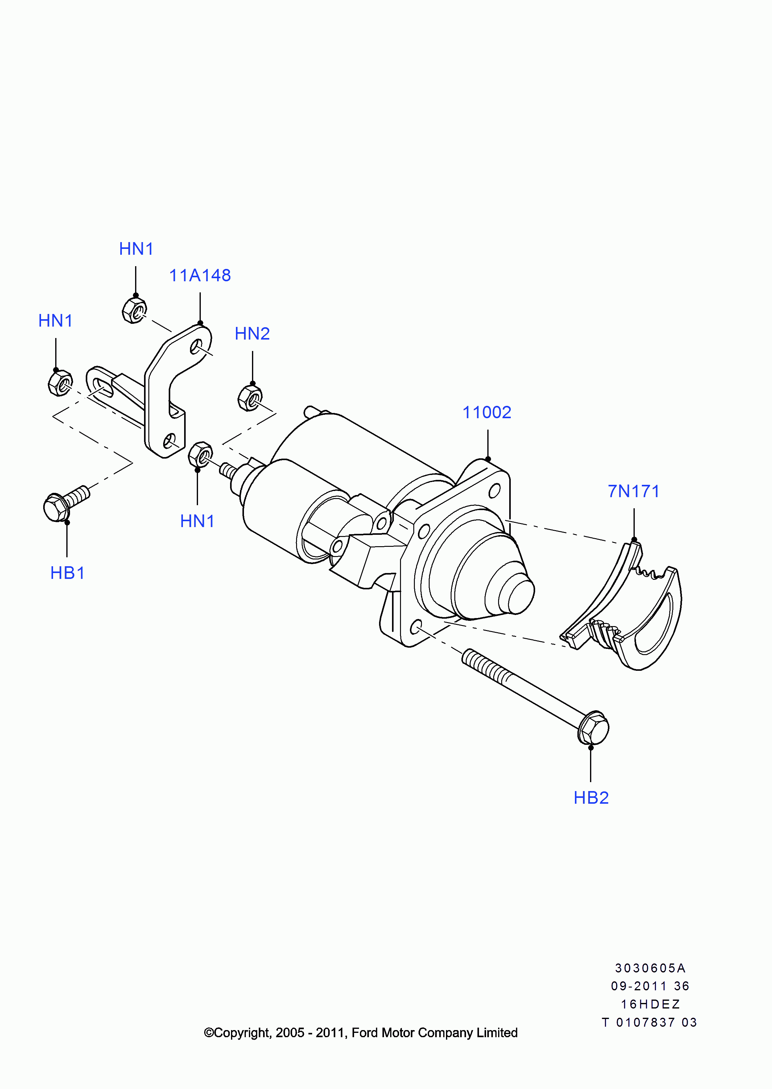 FORD 1570611 - Starter motor: 1 pcs. autospares.lv