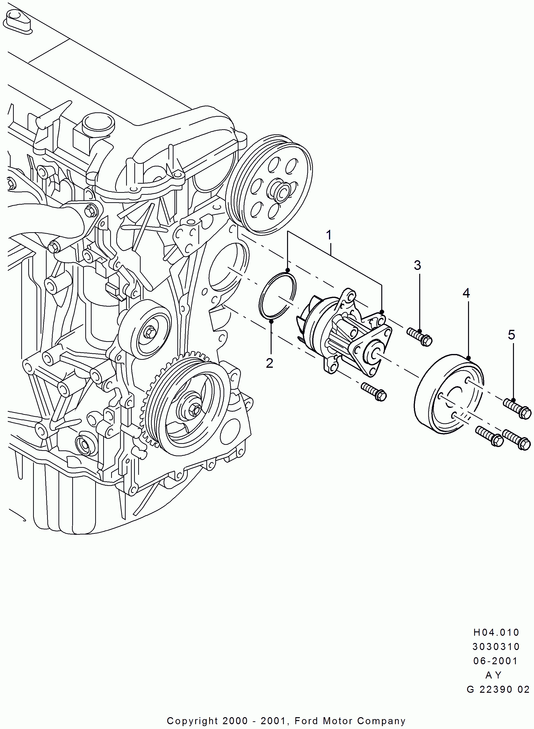 FORD 5 264 597 - Water pump: 1 pcs. autospares.lv