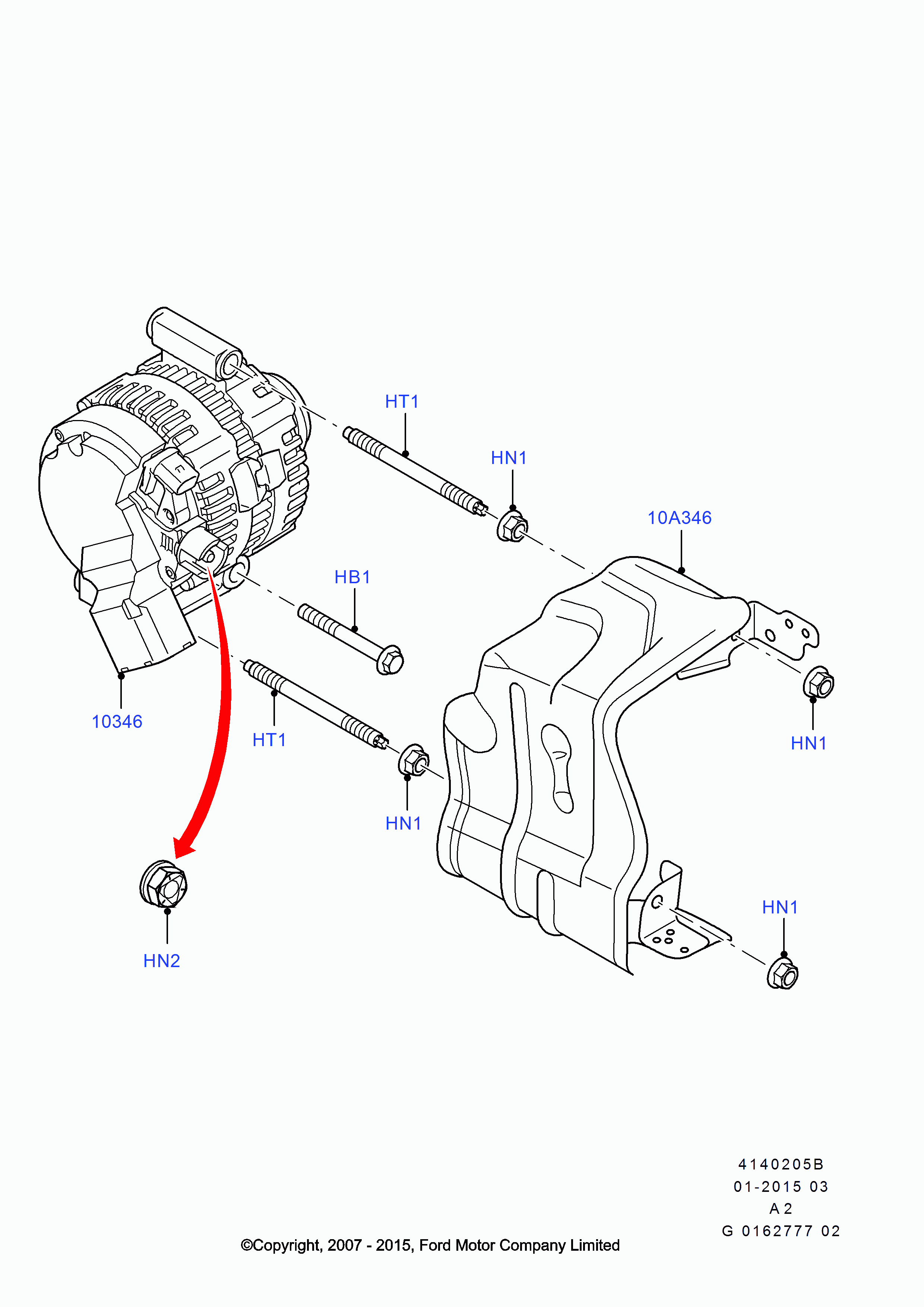 FORD 1 469 391 - Alternator and mountings: 1 pcs. autospares.lv