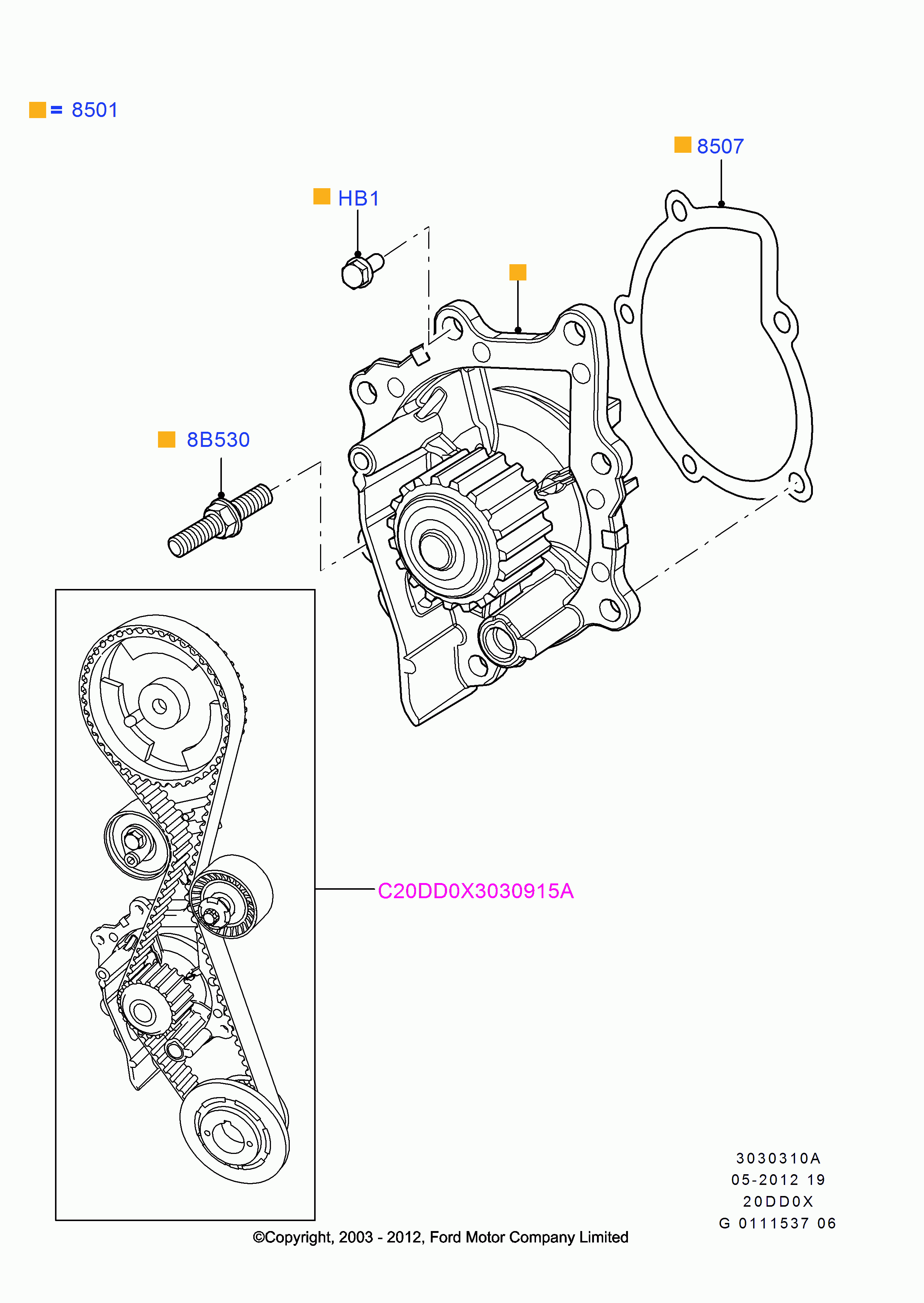 FORD 1 562 255 - Water Pump autospares.lv