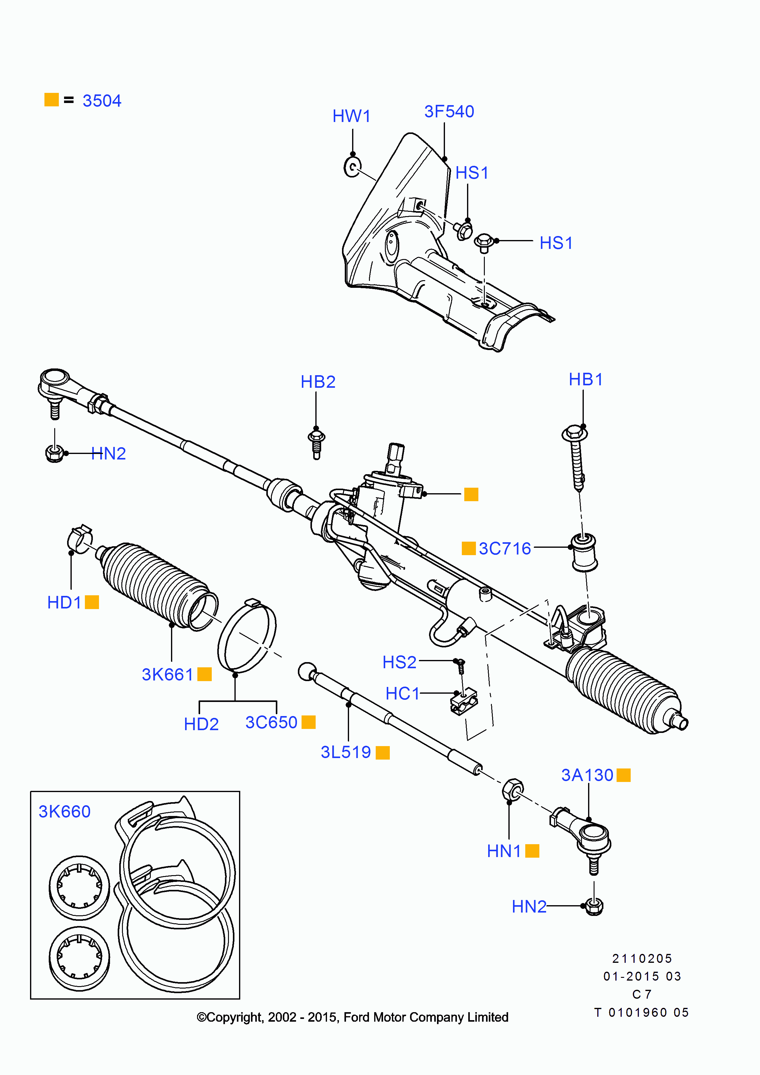 FORD 5227400 - Steering gear: 1 pcs. autospares.lv