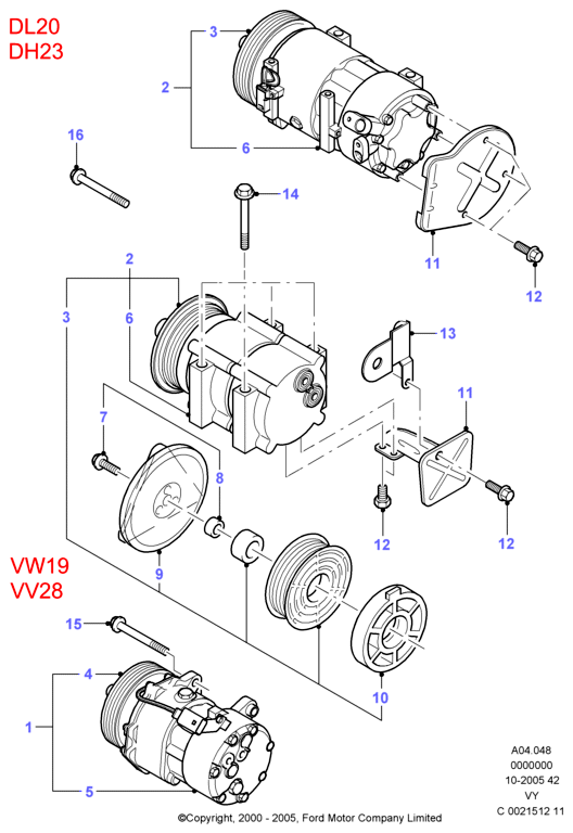 VAG 1458685 - Air conditioning - compressor: 1 pcs. autospares.lv