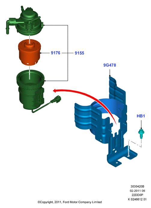 MAZDA 1725552 - Fuel filter autospares.lv