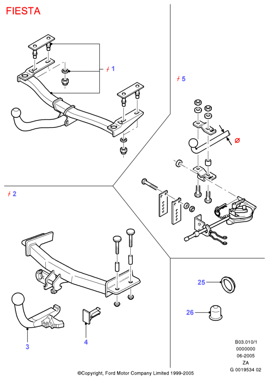 FORD 6 089 983 - Tow bar: 1 pcs. autospares.lv