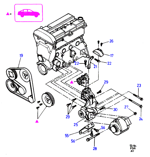 FORD 6200285 - Alternator mountings: 1 pcs. autospares.lv