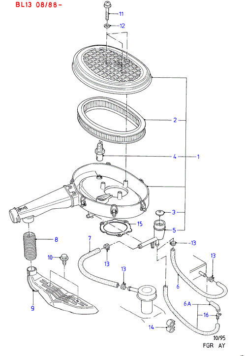 FORD 6162 292 - Air cleaner: 1 pcs. autospares.lv