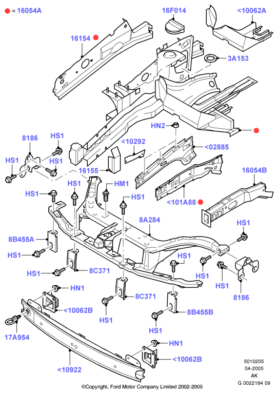 Opel 1135289 - Front panels, aprons & side members: 1 pcs. autospares.lv